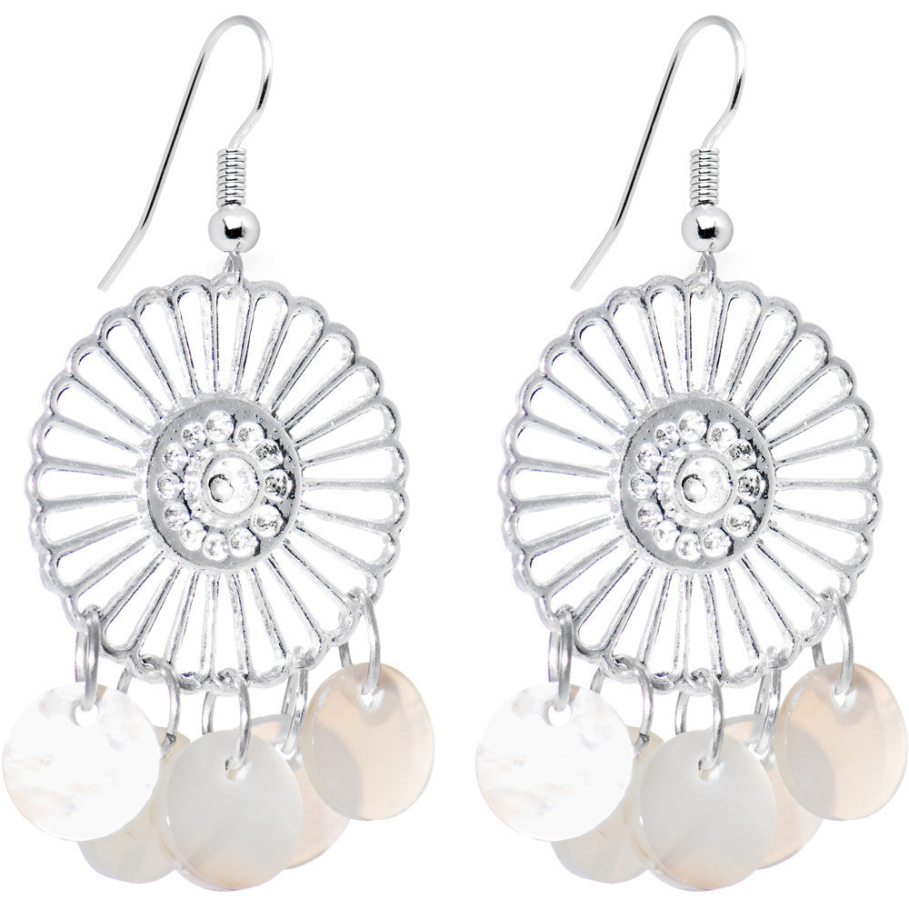 Silver Shade and Hammershell Earrings