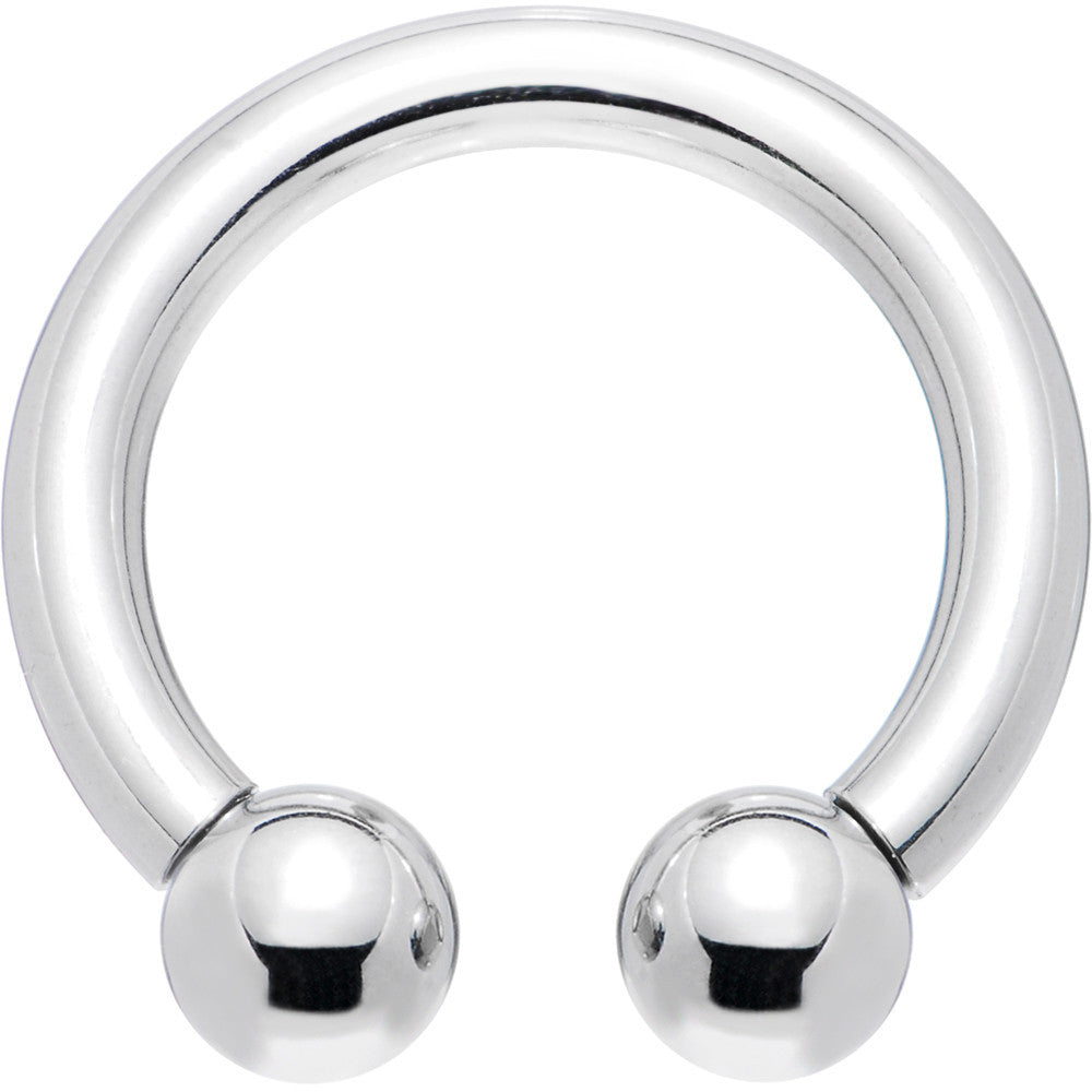 8G 5/8 Internally Threaded Steel Horseshoe Circular Barbell