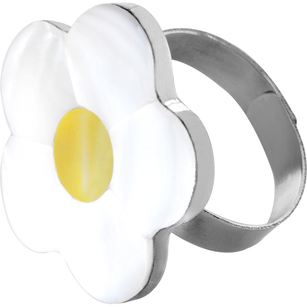 Haute Hippie Flower Hammershell Adjustable Ring