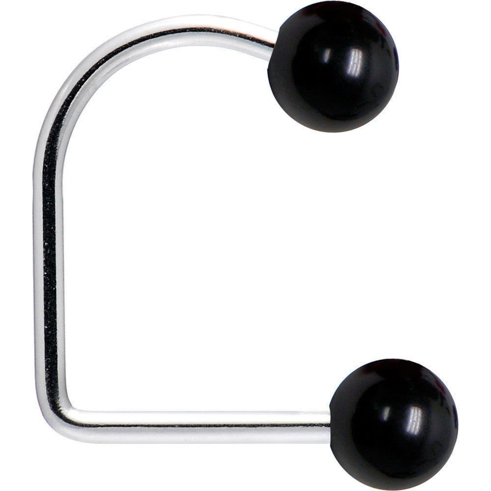 16G Black Acrylic Ball Lippy Loop Labret