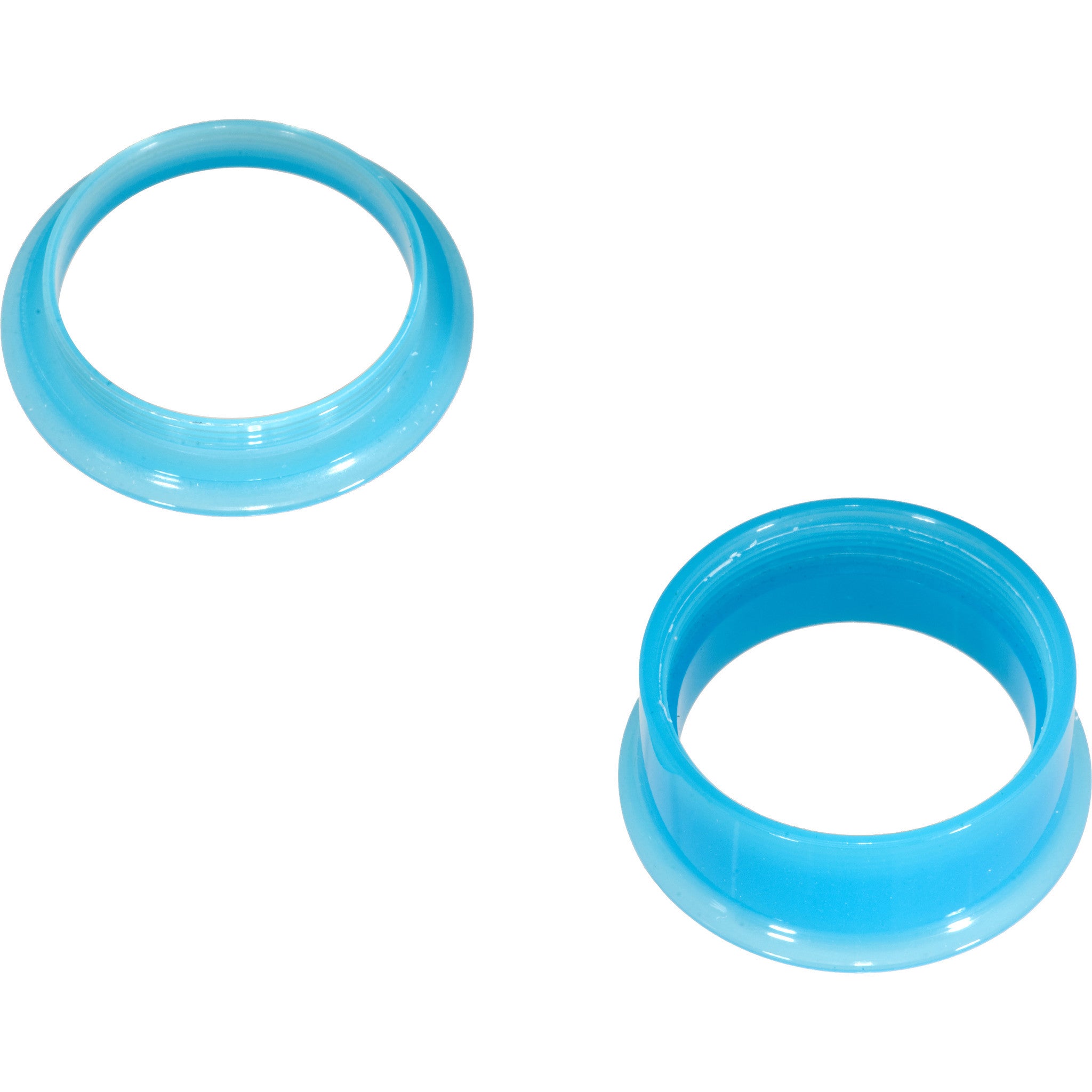 20mm Blue 2-in-1 Acrylic Screw Fit Interchangeable Plug Tunnel