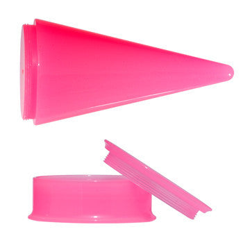 20mm Pink 2-in1 Acrylic Screw Fit Interchangeable Plug Tunnel