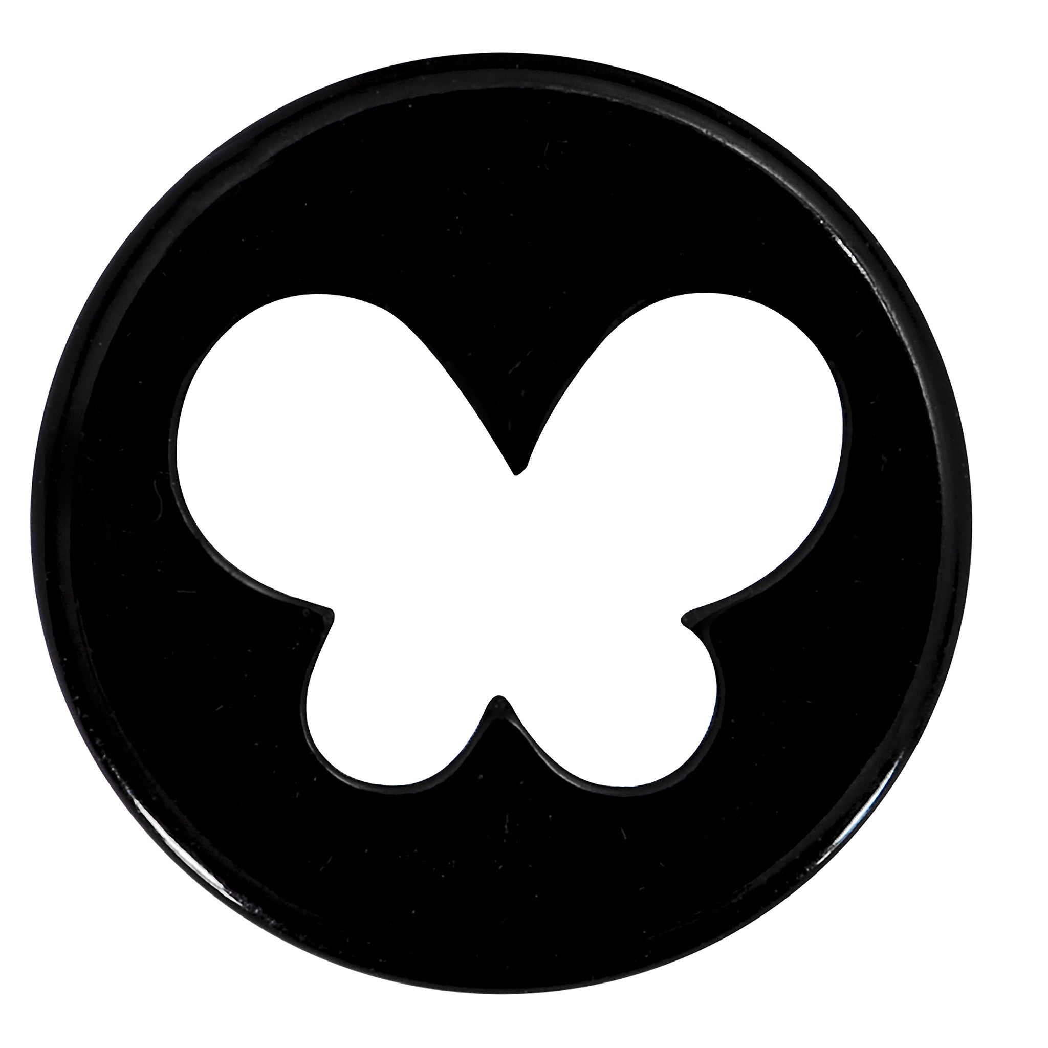9/16 Black Acrylic Hollow Butterfly Saddle Plug
