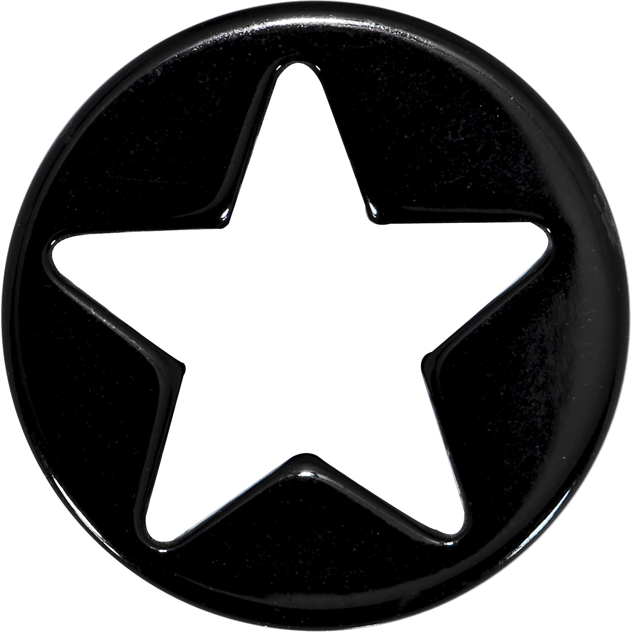 18mm Black Acrylic Hollow Star Saddle Plug