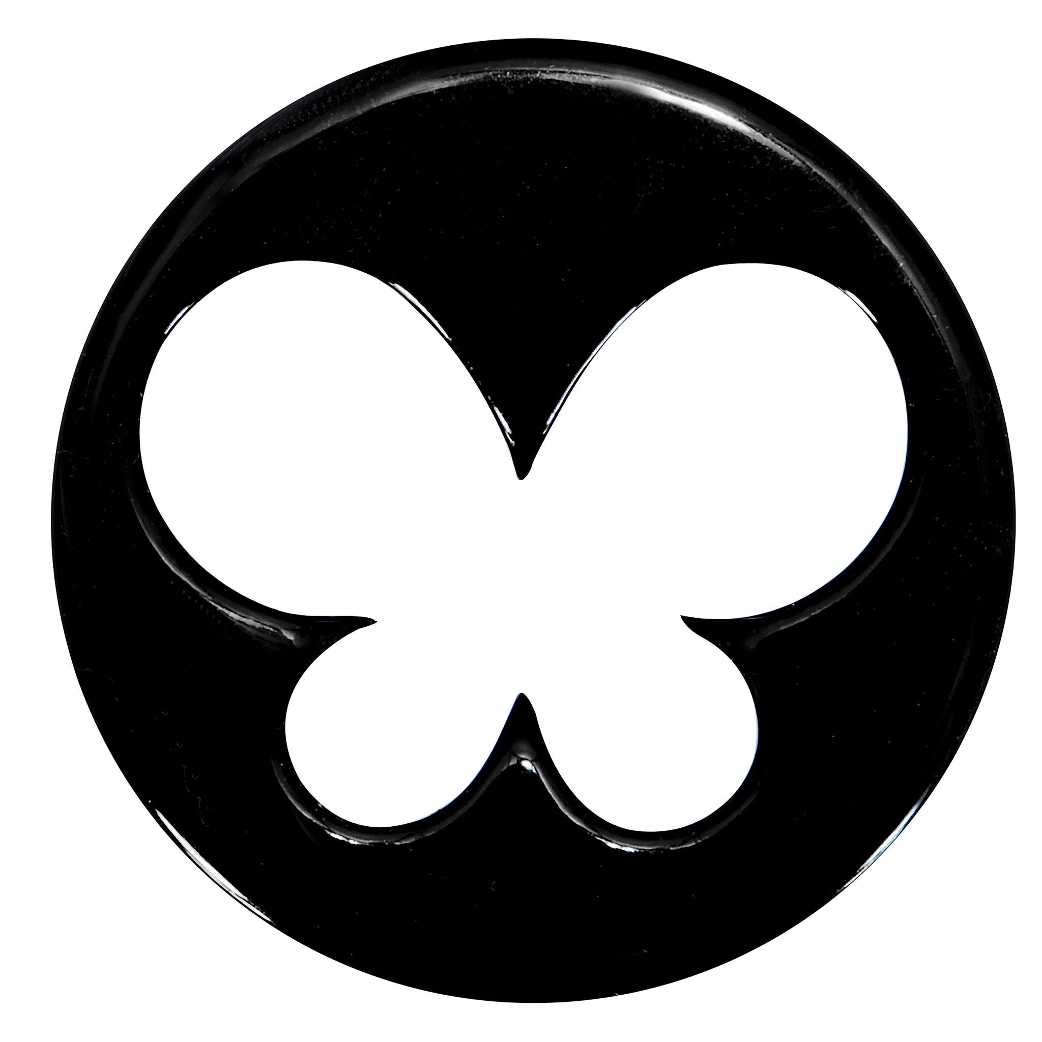 18mm Black Acrylic Hollow Butterfly Saddle Plug