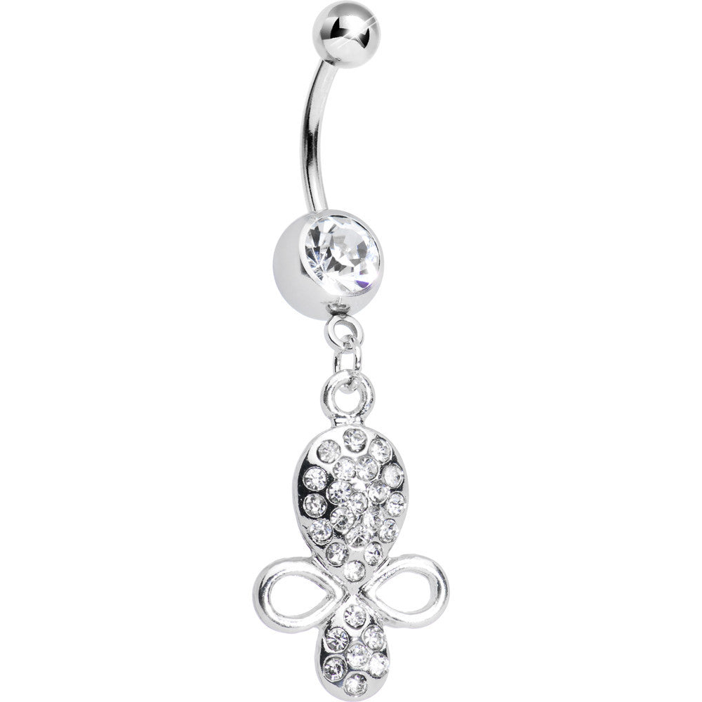Clear Gem Benevolent Jeweled Belly Ring