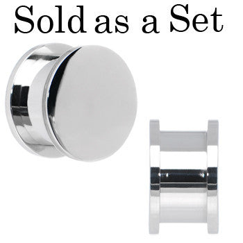 5/8 Stainless Steel Herb Stash and Grinder Plug Set