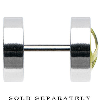 Anodized Titanium Gold Peace Sign Cheater Plug