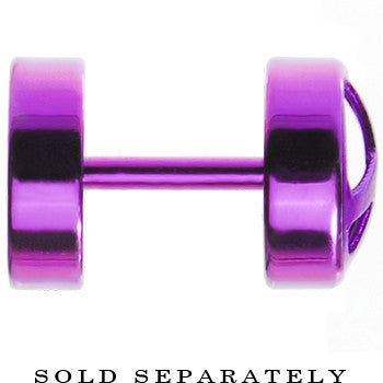 Purple Anodized Titanium Peace Sign Cheater Plug