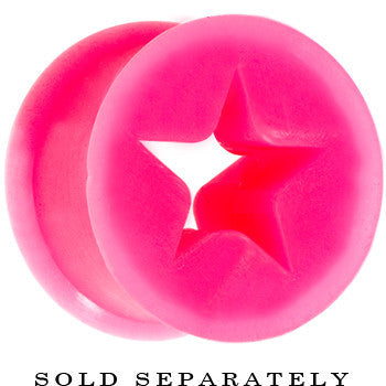 9/16 Pink Star Silicone Flexible Tunnel