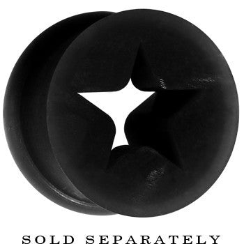 9/16 Black Star Silicone Flexible Tunnel