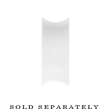 18mm White Teardrop Silicone Flexible Tunnel