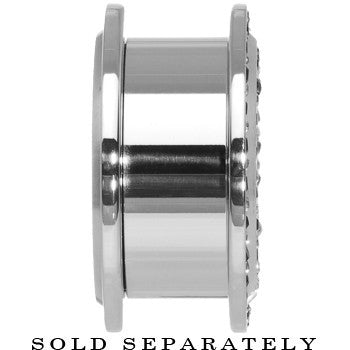 18mm Black Clear Double Gem Screw Fit Tunnel