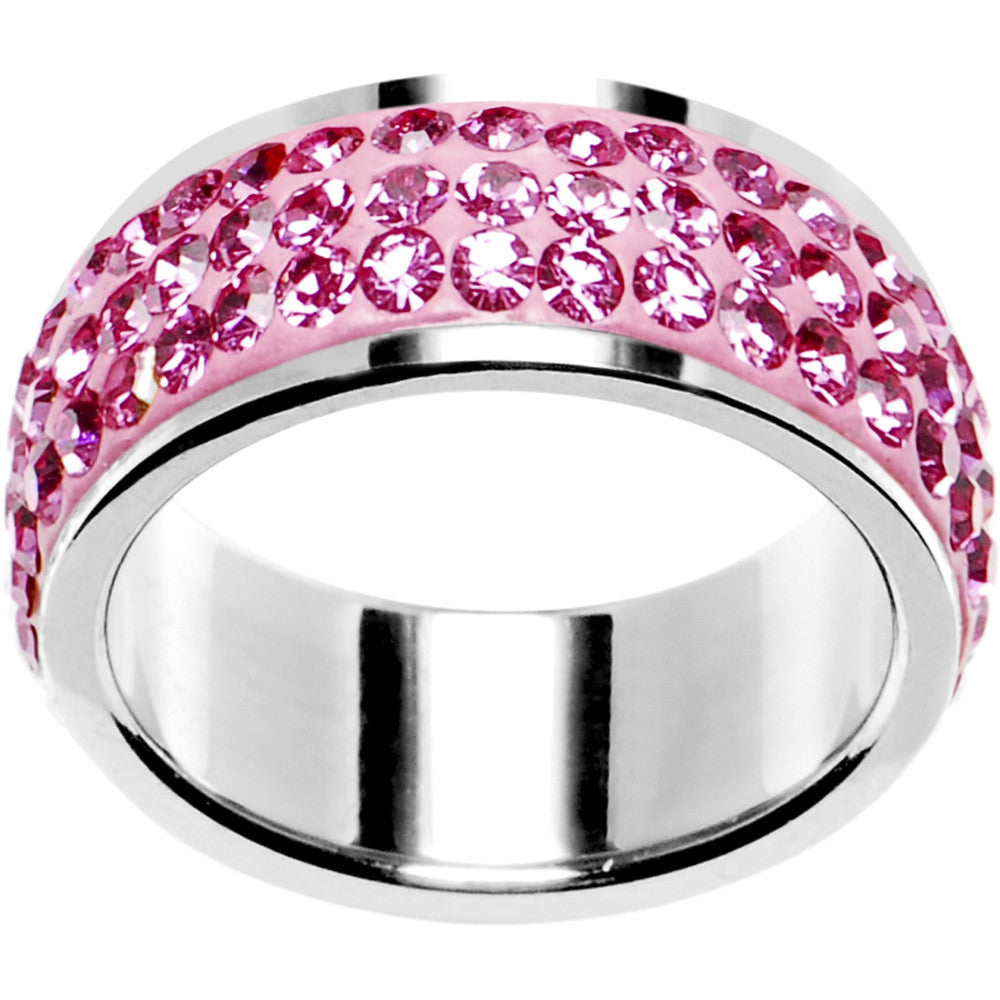 Size 6 - Pink Crystal Ferido Ring