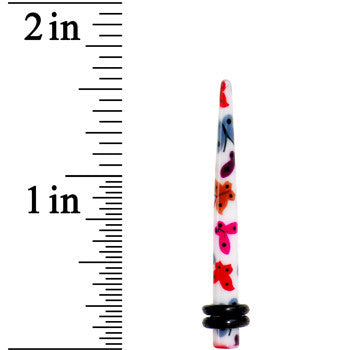 6G Multi Color Butterfly Acrylic Ear Taper