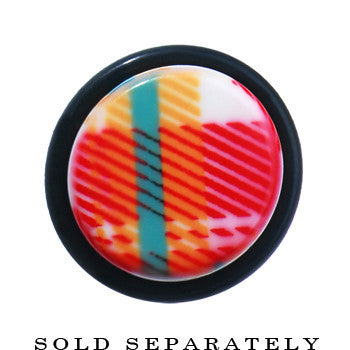 8G Acrylic Plaid Taper Ear Plug