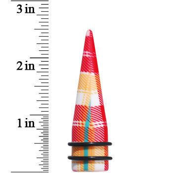 5/8 Acrylic Plaid Taper Ear Plug
