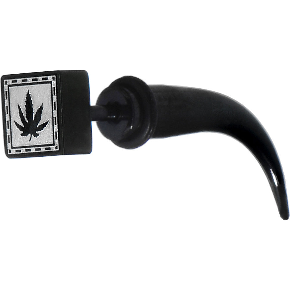 2G Pot Leaf Fake Taper Ear Plug