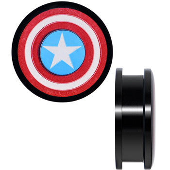 1 inch Captain America Screw Fit Plugs Set
