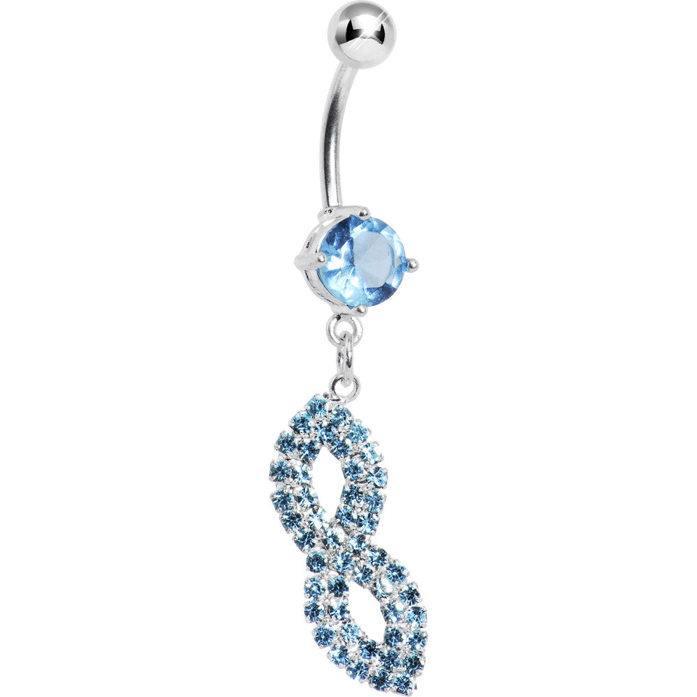 Aqua Gem Masquerade Mask Belly Ring
