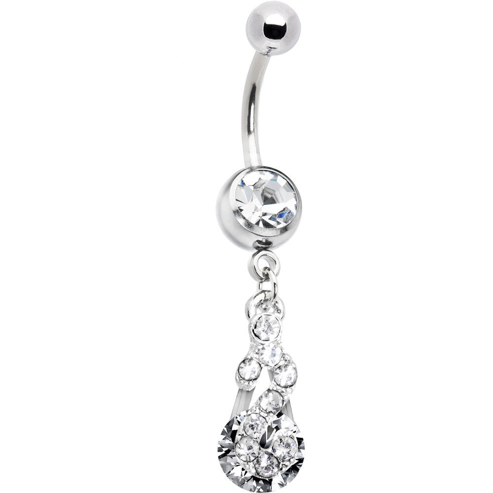 Crystalline Radiant Gem Drop Belly Ring