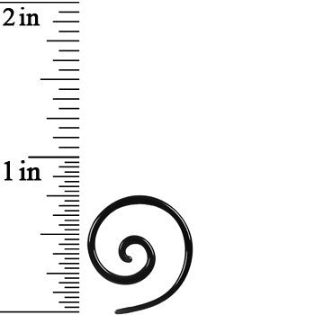 14G Black Acrylic Super Spiral Taper