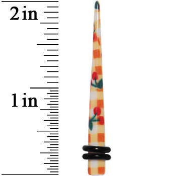 4G Plaid Cherry Acrylic Taper