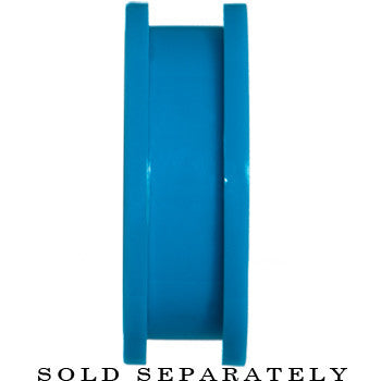 4G Acrylic Neon Blue Screw Fit Tunnel Plug