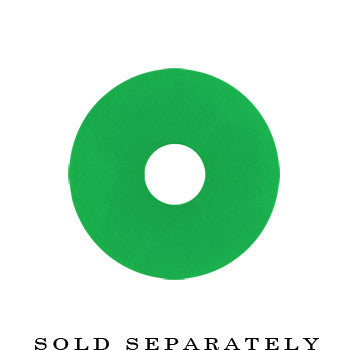 6G Acrylic Neon Green Screw Fit Tunnel Plug