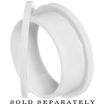 5/8 Acrylic Neon White Screw Fit Tunnel Plug