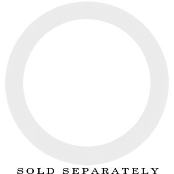 5/8 Acrylic Neon White Screw Fit Tunnel Plug