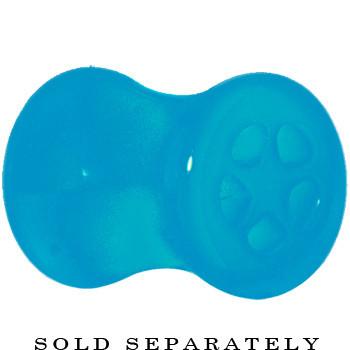 Acrylic Neon Blue Star Tunnel Plug 2G to 20mm