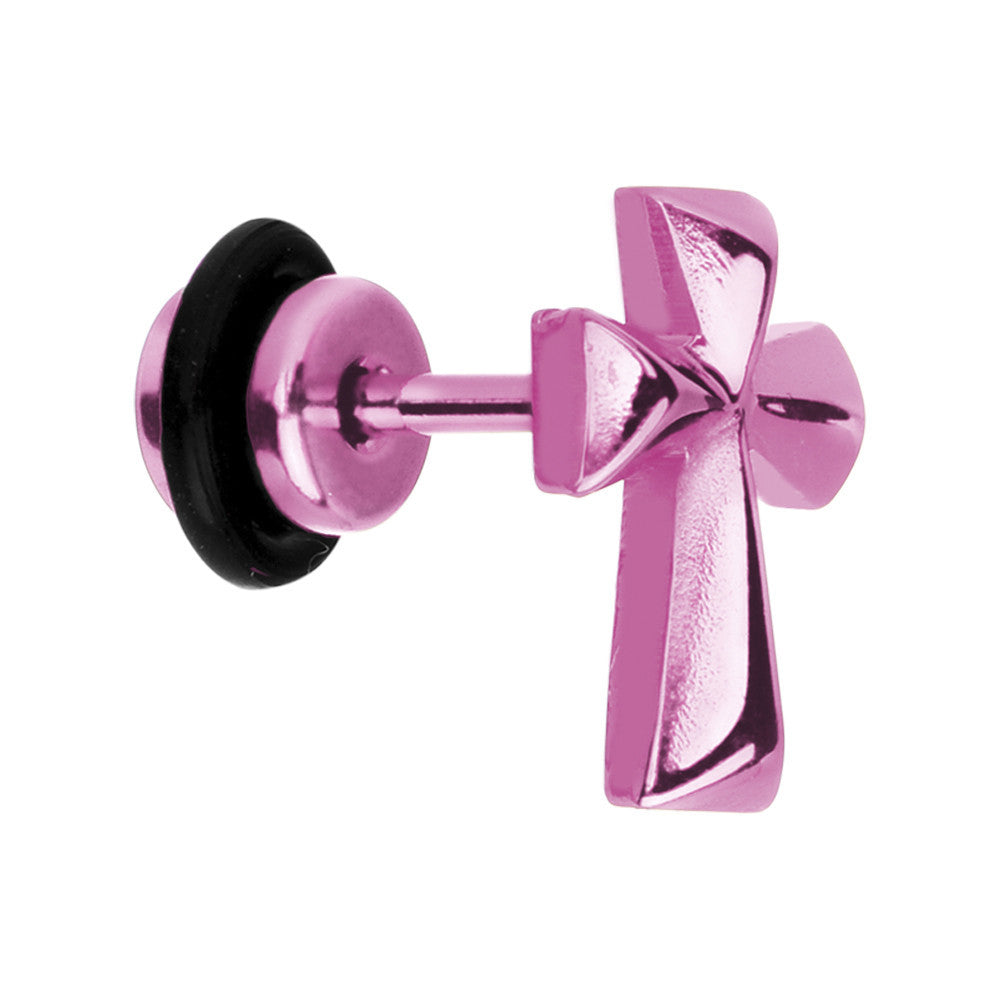 Pink Titanium Cross Cheater Plug