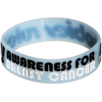 Light Blue Black Boobies Rule Awareness for Breast Cancer Bracelet