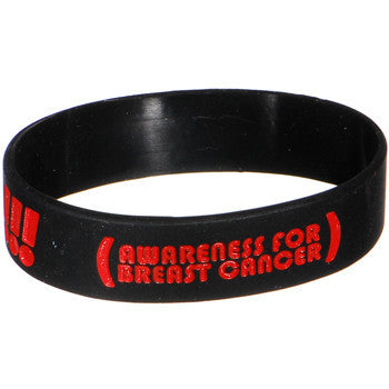 Black Red Black Boobies Rule Awareness for Breast Cancer Bracelet
