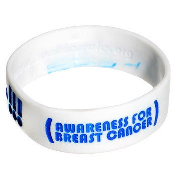 White Blue Boobies Rule Awareness for Breast Cancer Bracelet