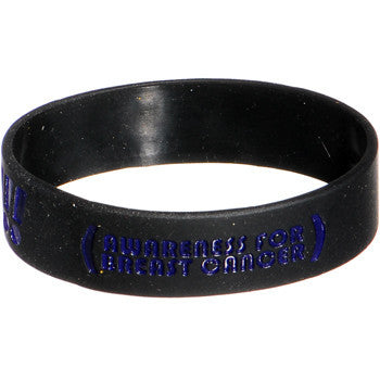 Black Blue Boobies Rule Awareness for Breast Cancer Bracelet