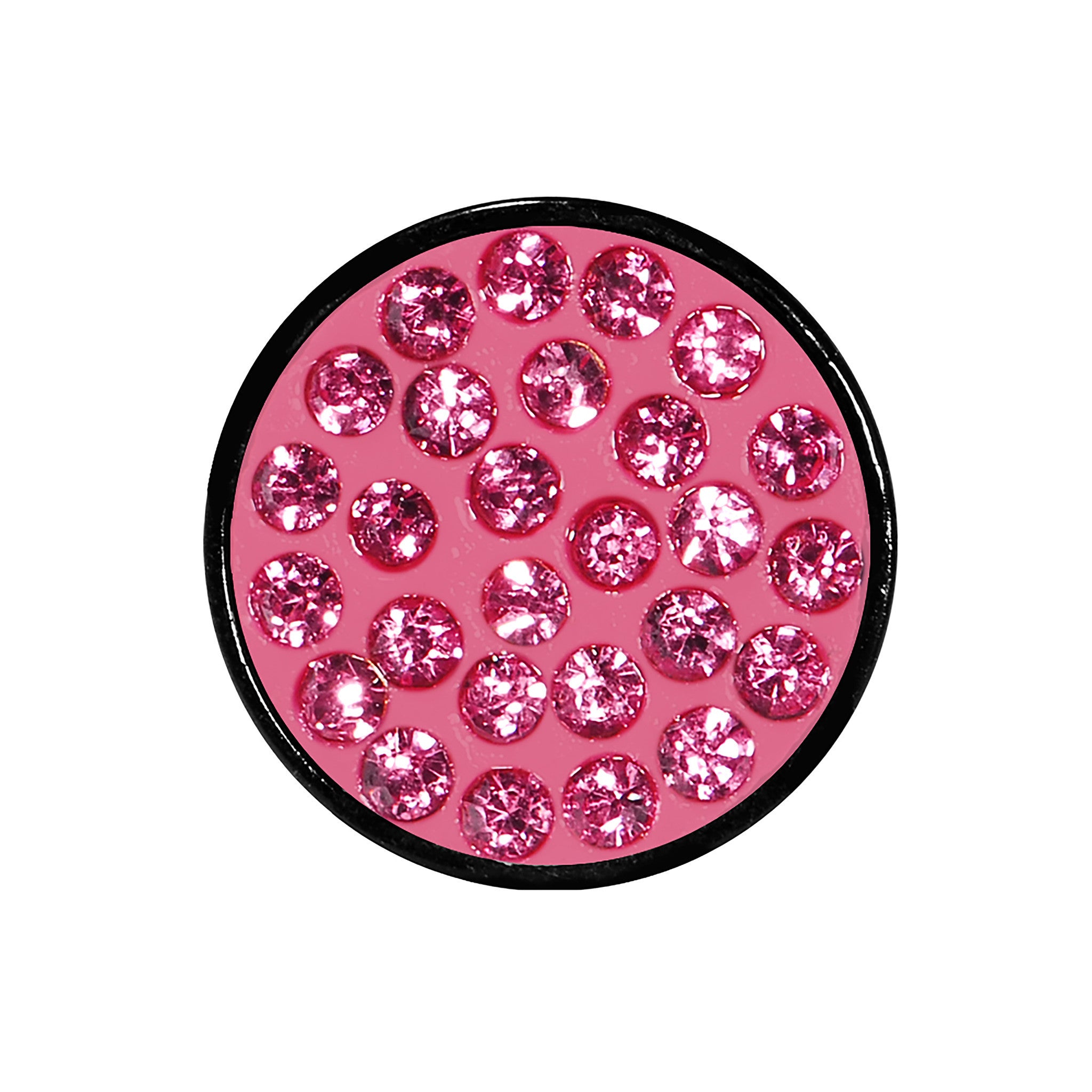 0G Pink Ferido Crystal Acrylic Screw Fit Tunnel