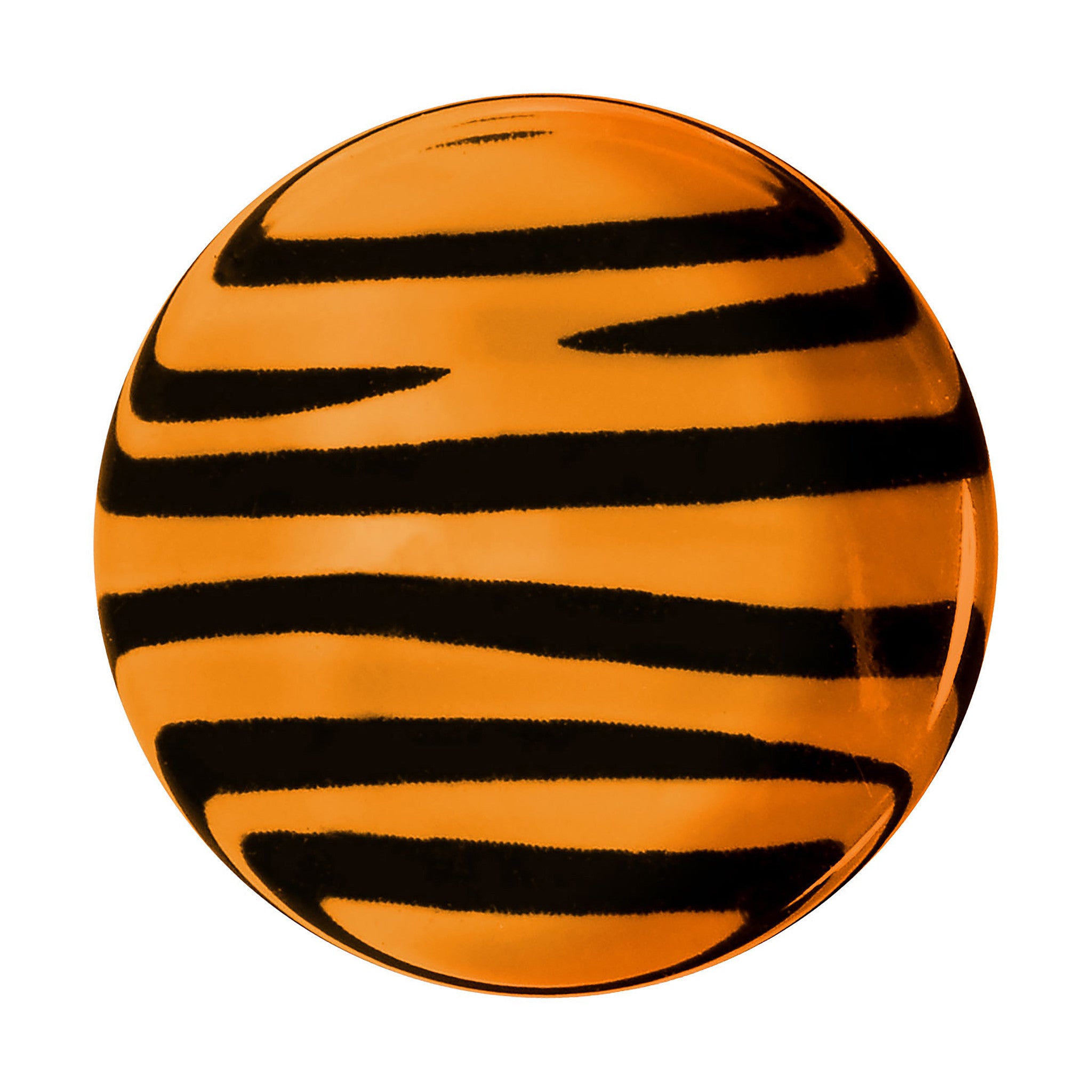 4G Tangerine Zebra Acrylic Saddle Plug
