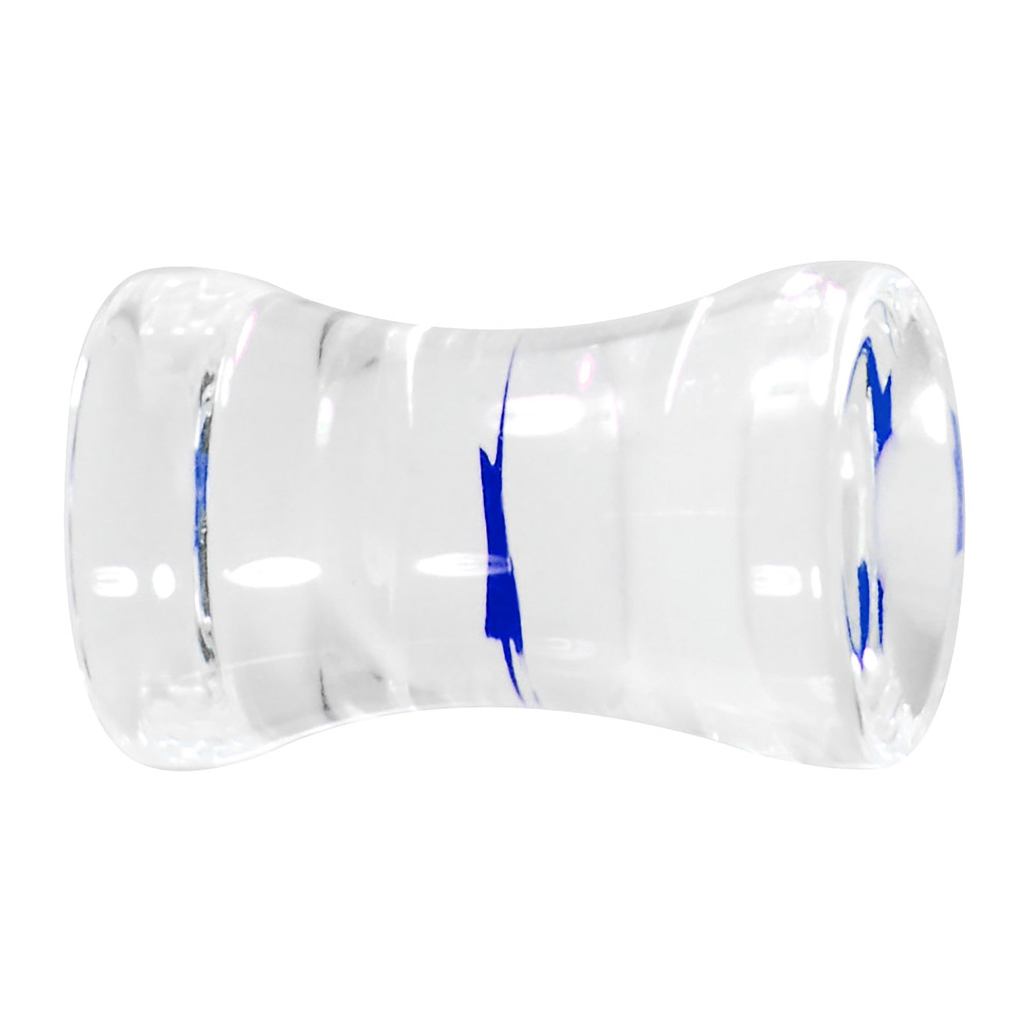 4G Stellar Blue Star Inlay Acrylic Saddle Plug