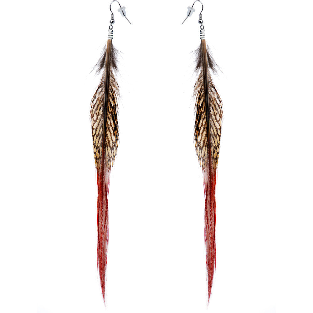 Natural Beauty Feather Earrings