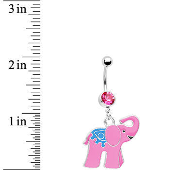 Pretty Pink Elephant Belly Ring