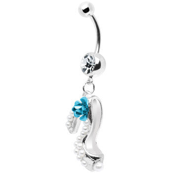 Faux Pearl Stiletto Shoe Belly Ring