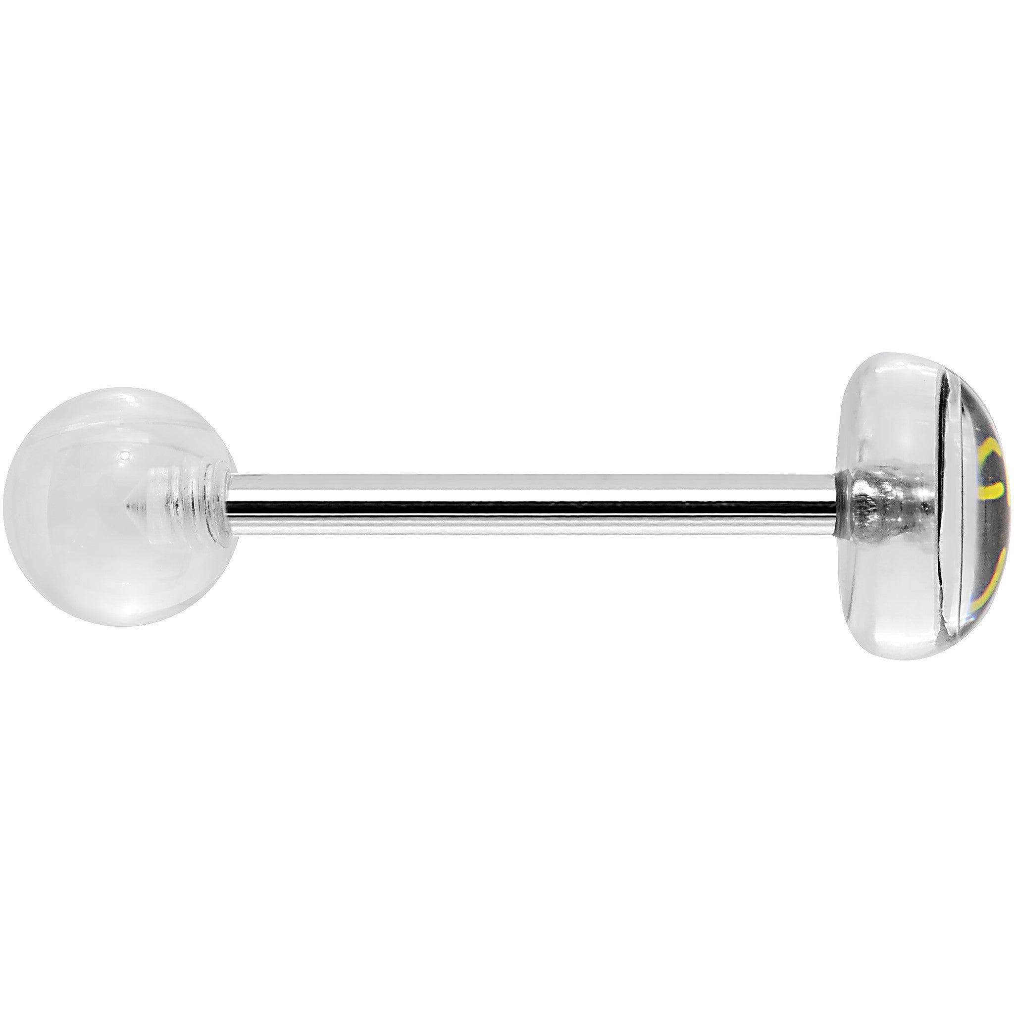 Clear Acrylic F*CK YOU Logo Barbell Tongue Ring