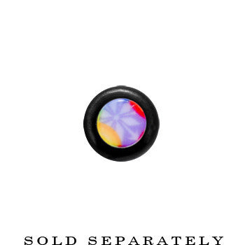 6G Groovy Retro Flower Acrylic Taper