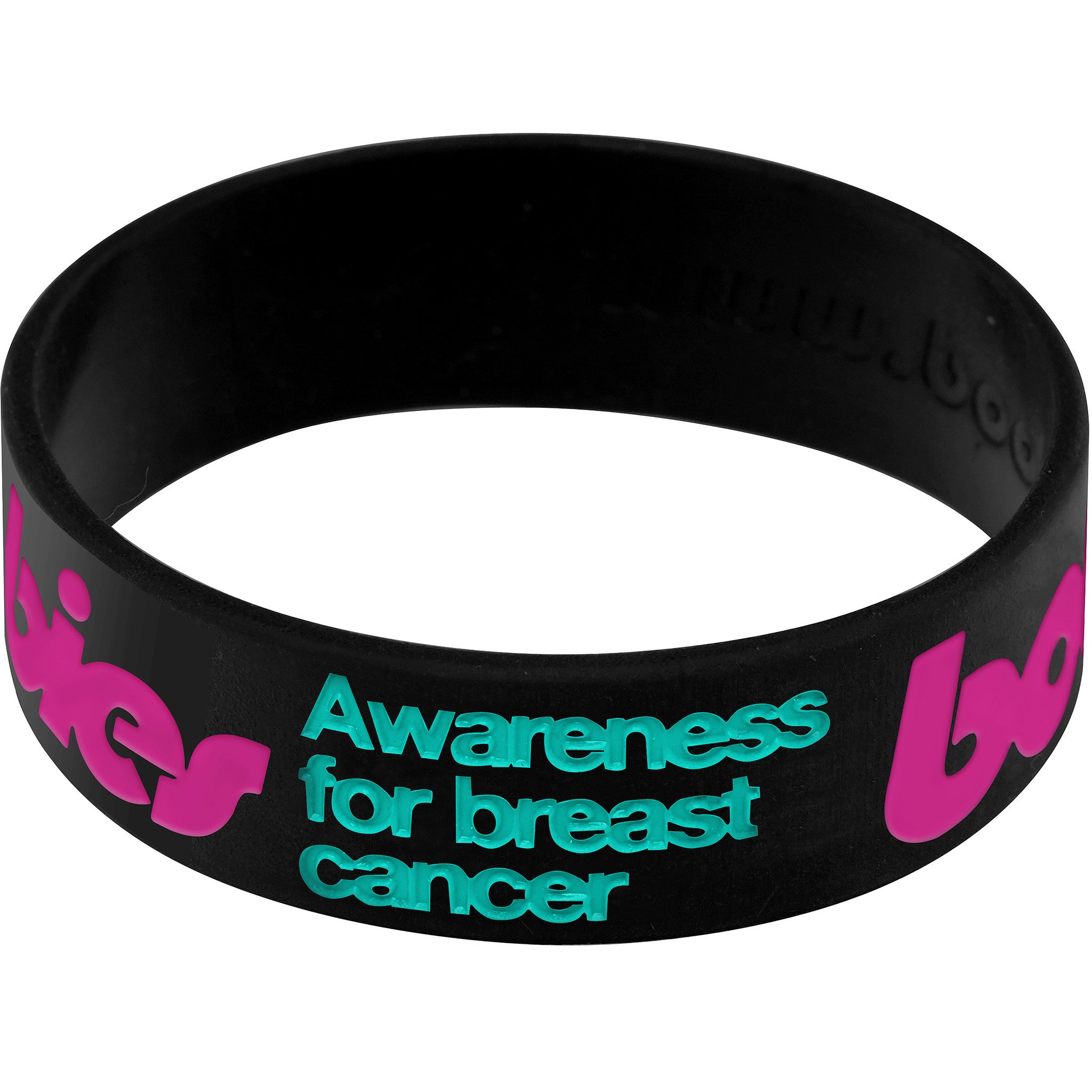 Black Pink Boobies Awareness for Breast Cancer Bracelet