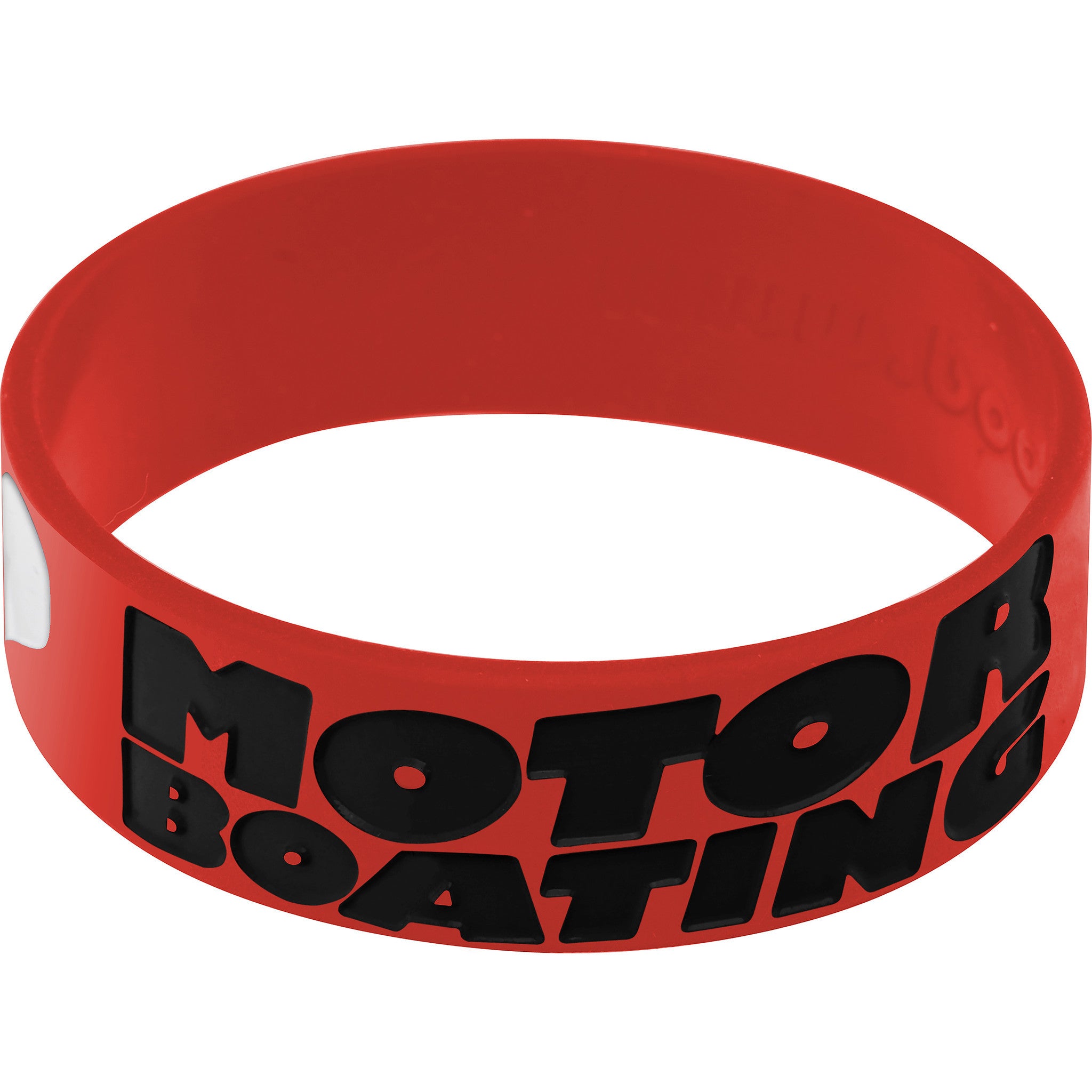 Red Black I Love Motor Boating Breast Cancer Bracelet