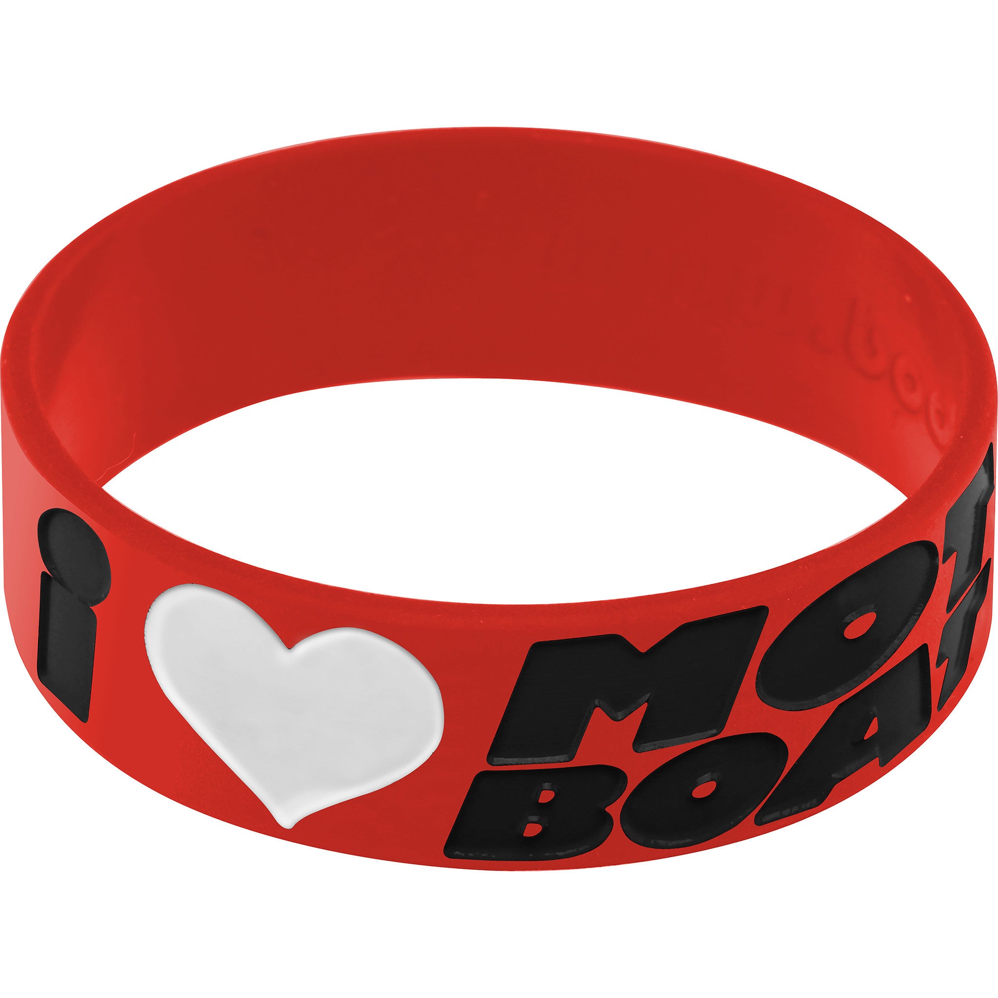 Red Black I Love Motor Boating Breast Cancer Bracelet
