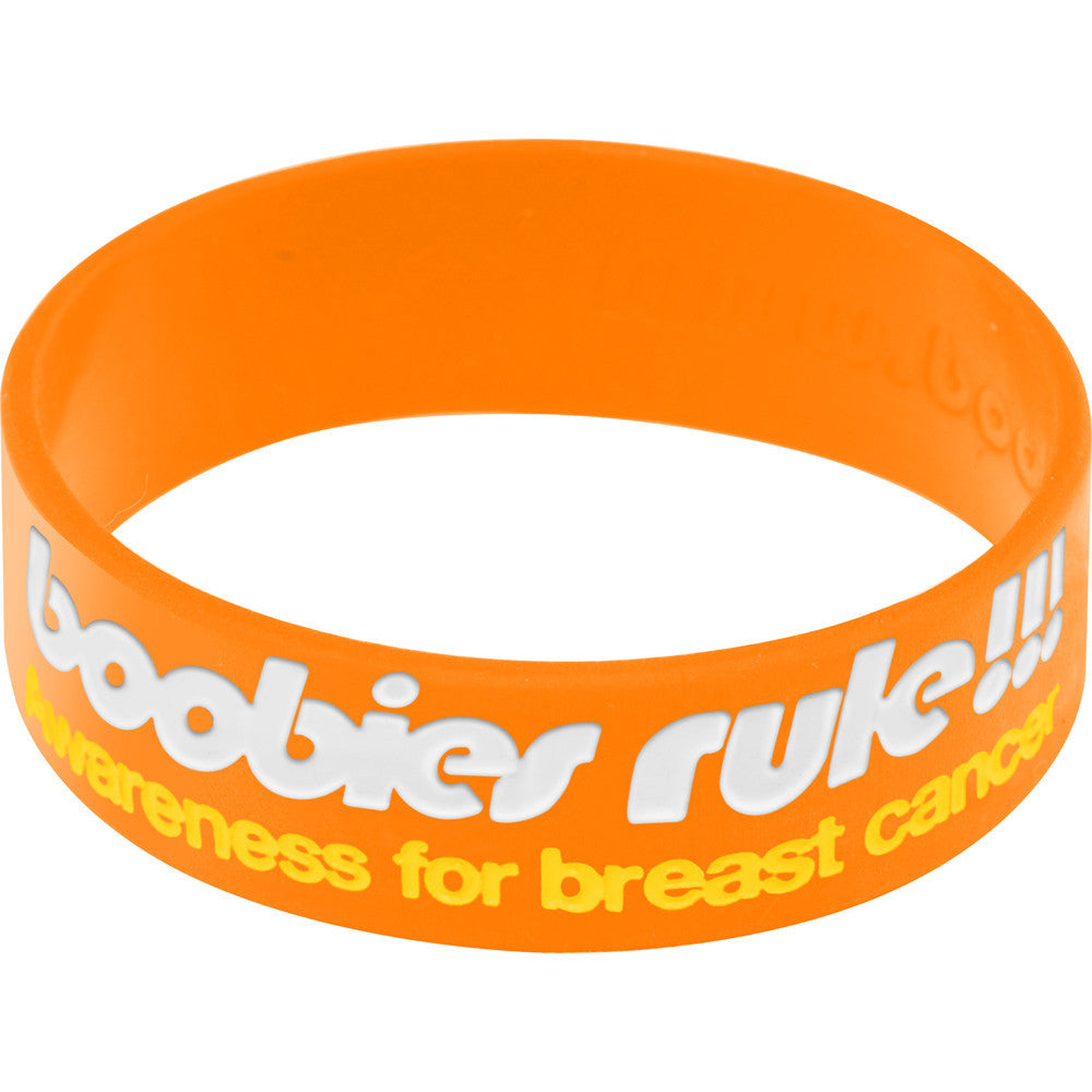 Orange Yellow I Love Motor Boating Breast Cancer Bracelet