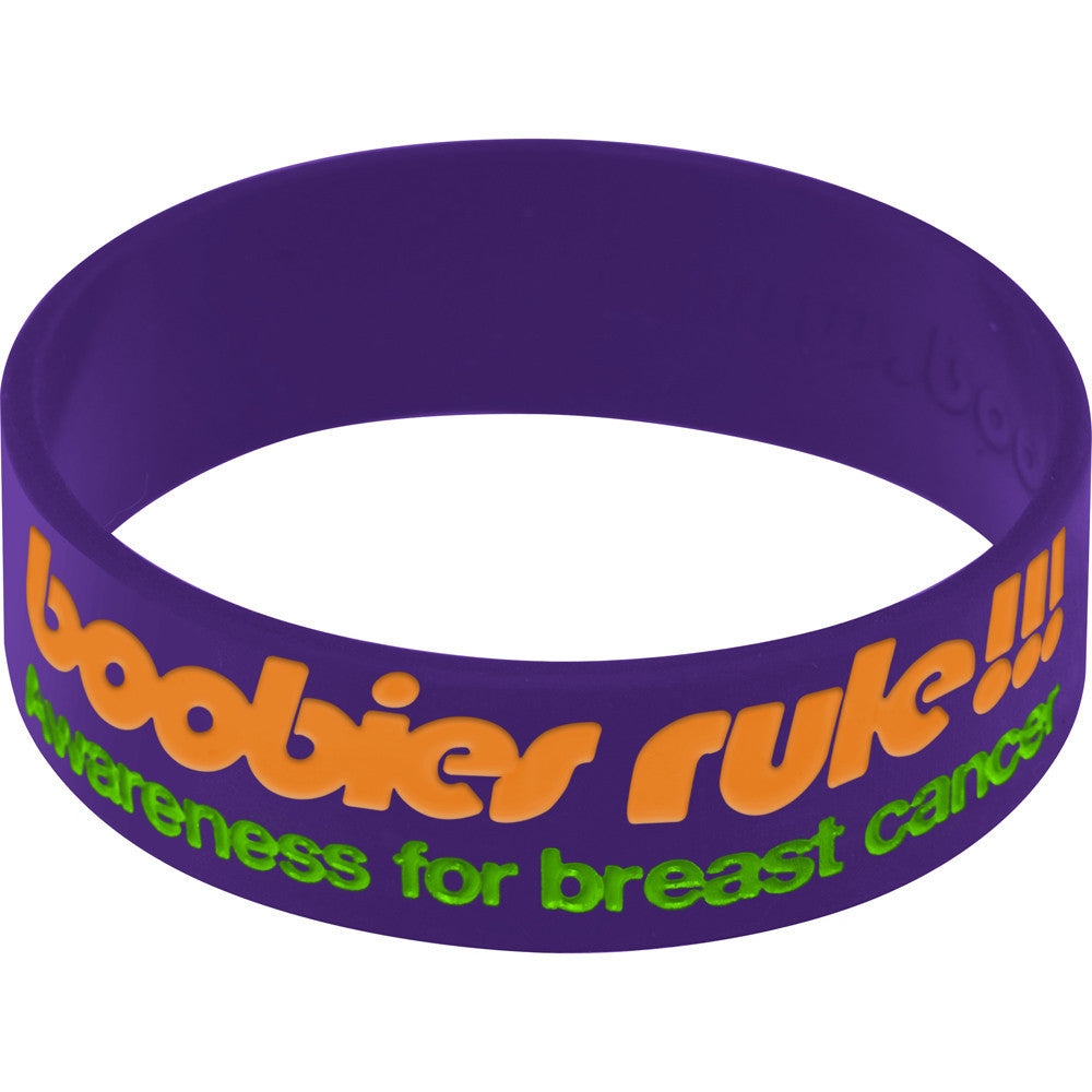 Purple Green I Love Motor Boating Breast Cancer Bracelet